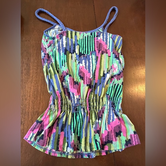 Xhilaration Boho Braided Strap Elastic Waist Multicolor  Relaxed Top Shirt - Picture 2 of 9